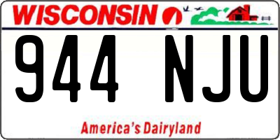 WI license plate 944NJU