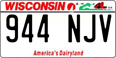 WI license plate 944NJV