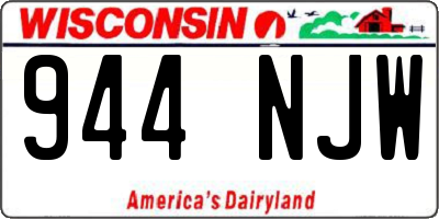 WI license plate 944NJW