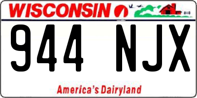 WI license plate 944NJX