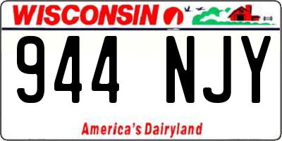WI license plate 944NJY