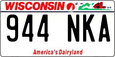 WI license plate 944NKA