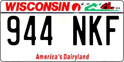 WI license plate 944NKF