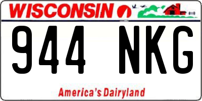 WI license plate 944NKG