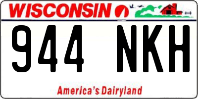 WI license plate 944NKH