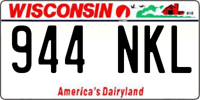 WI license plate 944NKL