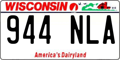 WI license plate 944NLA