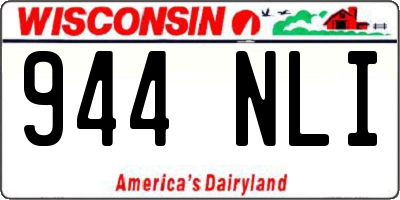 WI license plate 944NLI