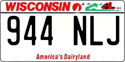 WI license plate 944NLJ