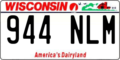 WI license plate 944NLM