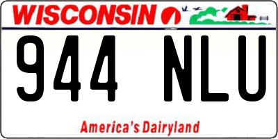 WI license plate 944NLU