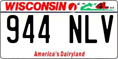 WI license plate 944NLV