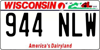 WI license plate 944NLW