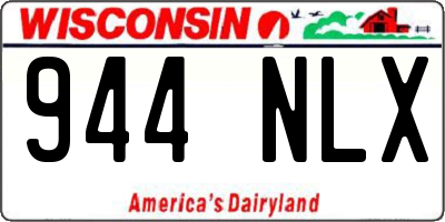 WI license plate 944NLX