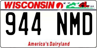 WI license plate 944NMD