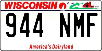 WI license plate 944NMF