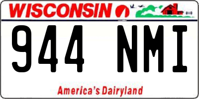 WI license plate 944NMI