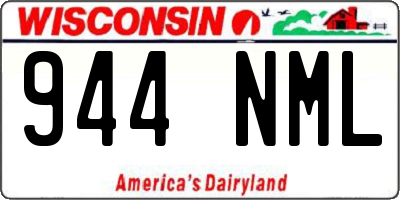 WI license plate 944NML