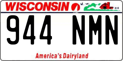 WI license plate 944NMN