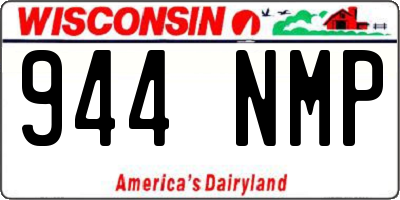 WI license plate 944NMP