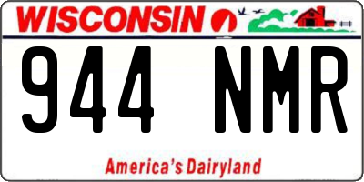 WI license plate 944NMR