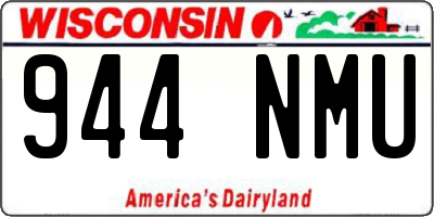 WI license plate 944NMU