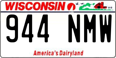 WI license plate 944NMW