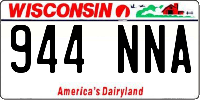 WI license plate 944NNA
