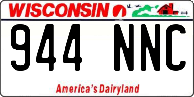 WI license plate 944NNC