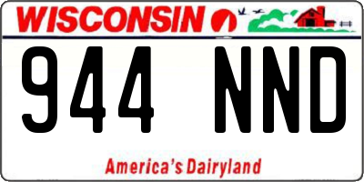 WI license plate 944NND