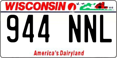 WI license plate 944NNL