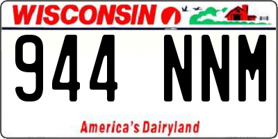 WI license plate 944NNM