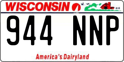 WI license plate 944NNP
