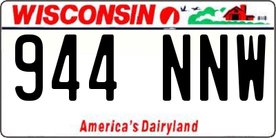 WI license plate 944NNW