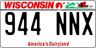 WI license plate 944NNX