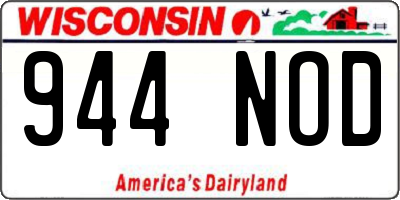 WI license plate 944NOD
