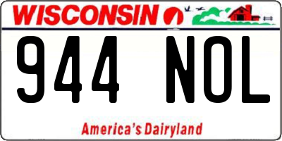 WI license plate 944NOL