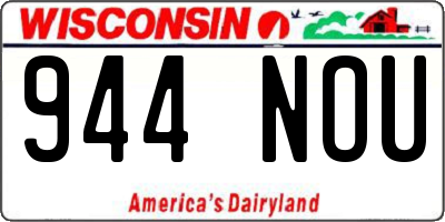 WI license plate 944NOU