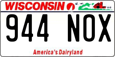 WI license plate 944NOX