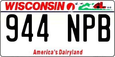 WI license plate 944NPB