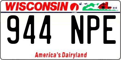 WI license plate 944NPE