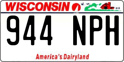 WI license plate 944NPH