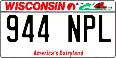 WI license plate 944NPL