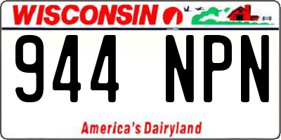 WI license plate 944NPN