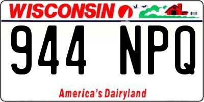 WI license plate 944NPQ