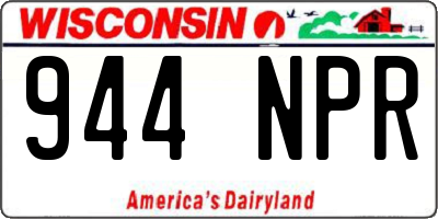 WI license plate 944NPR