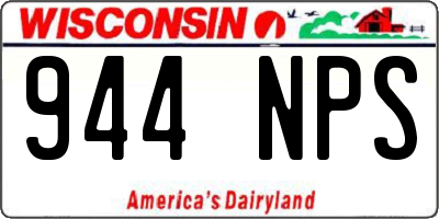 WI license plate 944NPS