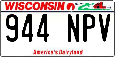 WI license plate 944NPV