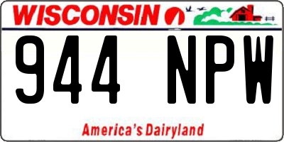 WI license plate 944NPW