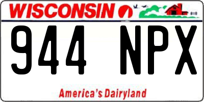 WI license plate 944NPX
